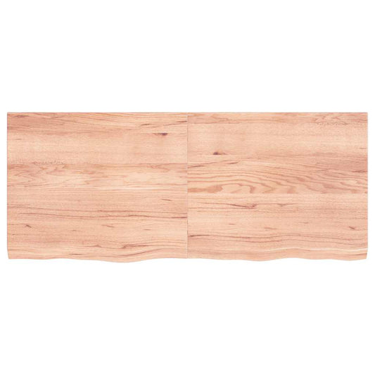 Wall Shelf Light Brown 120x50x(2-4) cm Treated Solid Wood Oak Wall Shelf Light Brown 120x50x(2-4) cm Treated Solid Wood Oak
