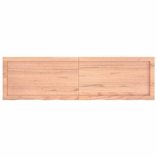 Wall Shelf Light Brown 140x40x(2-4) cm Treated Solid Wood Oak Wall Shelf Light Brown 140x40x(2-4) cm Treated Solid Wood Oak