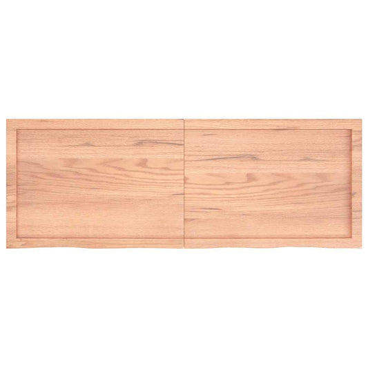 Wall Shelf Light Brown 140x50x(2-4) cm Treated Solid Wood Oak Wall Shelf Light Brown 140x50x(2-4) cm Treated Solid Wood Oak
