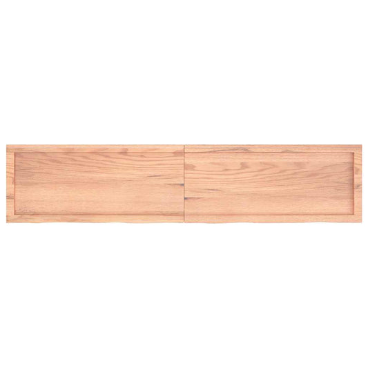 Wall Shelf Light Brown 180x40x(2-4) cm Treated Solid Wood Oak Wall Shelf Light Brown 180x40x(2-4) cm Treated Solid Wood Oak
