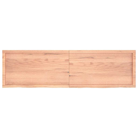Wall Shelf Light Brown 180x50x(2-4) cm Treated Solid Wood Oak Wall Shelf Light Brown 180x50x(2-4) cm Treated Solid Wood Oak
