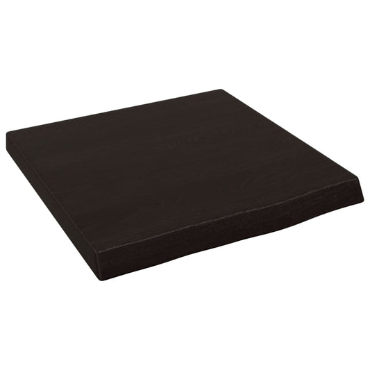 Wall Shelf Dark Brown 40x40x(2-4) cm Treated Solid Wood Oak Wall Shelf Dark Brown 40x40x(2-4) cm Treated Solid Wood Oak