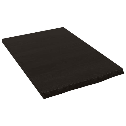 Wall Shelf Dark Brown 40x60x2 cm Treated Solid Wood Oak Wall Shelf Dark Brown 40x60x2 cm Treated Solid Wood Oak