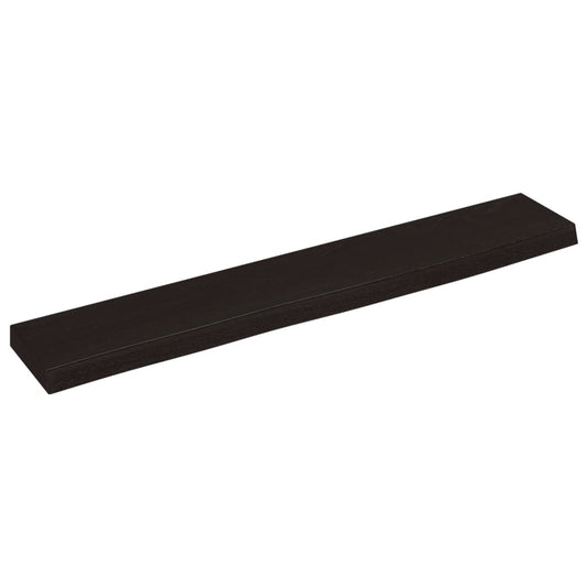 Wall Shelf Dark Brown 60x10x2 cm Treated Solid Wood Oak Wall Shelf Dark Brown 60x10x2 cm Treated Solid Wood Oak