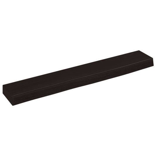 Wall Shelf Dark Brown 60x10x4 cm Treated Solid Wood Oak Wall Shelf Dark Brown 60x10x4 cm Treated Solid Wood Oak
