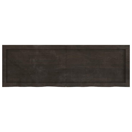 Wall Shelf Dark Brown 120x40x(2-6) cm Treated Solid Wood Oak Wall Shelf Dark Brown 120x40x(2-6) cm Treated Solid Wood Oak