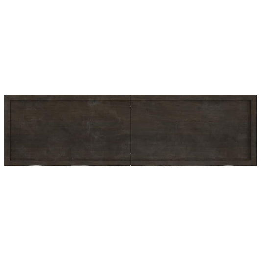 Wall Shelf Dark Brown 180x50x(2-6) cm Treated Solid Wood Oak Wall Shelf Dark Brown 180x50x(2-6) cm Treated Solid Wood Oak