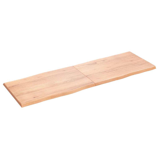 Table Top Light Brown 180x60x(2-4)cm Treated Solid Wood Live Edge Table Top Light Brown 180x60x(2-4)cm Treated Solid Wood Live Edge