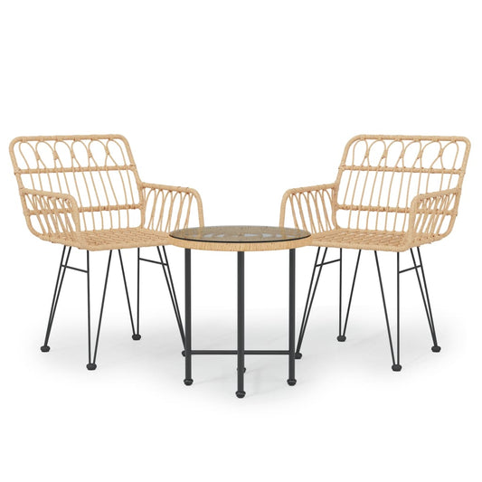 3 Piece Garden Dining Set Poly Rattan 3 Piece Garden Dining Set Poly Rattan