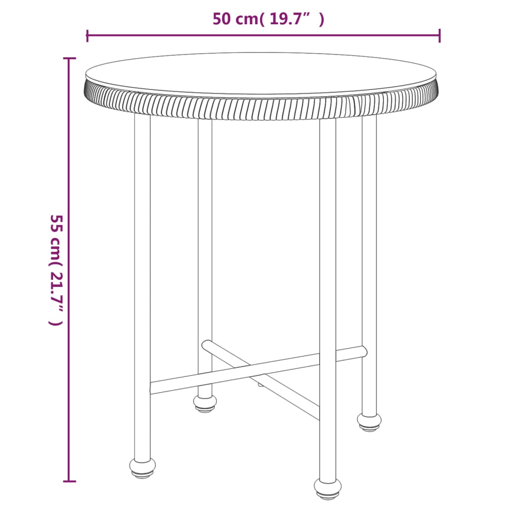 Garden Dining Set | Black | Steel | Compact | Durable | Garden Dining Set