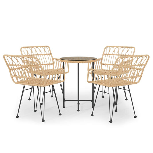 5 Piece Garden Dining Set Poly Rattan 5 Piece Garden Dining Set Poly Rattan