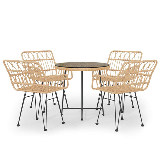5 Piece Garden Dining Set Poly Rattan 5 Piece Garden Dining Set Poly Rattan