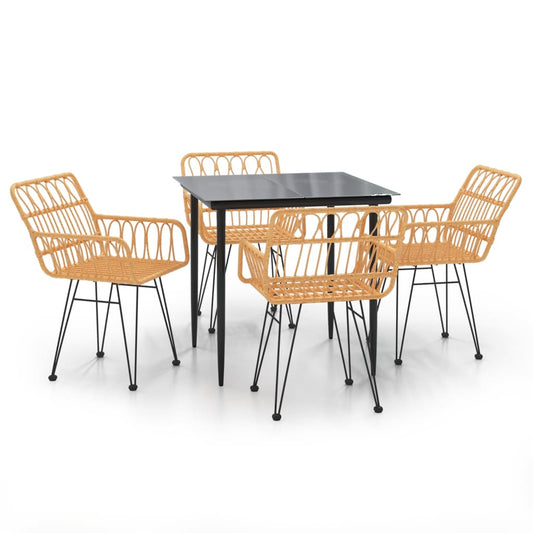 5 Piece Garden Dining Set Poly Rattan 5 Piece Garden Dining Set Poly Rattan