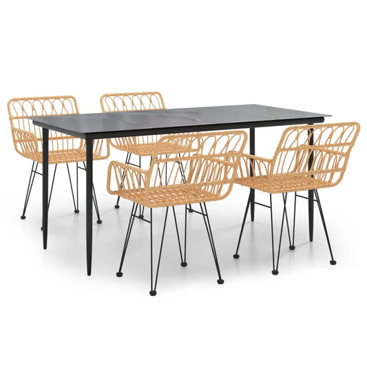 5 Piece Garden Dining Set Poly Rattan 5 Piece Garden Dining Set Poly Rattan