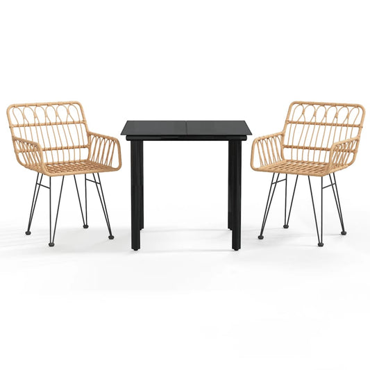 3 Piece Garden Dining Set Poly Rattan 3 Piece Garden Dining Set Poly Rattan