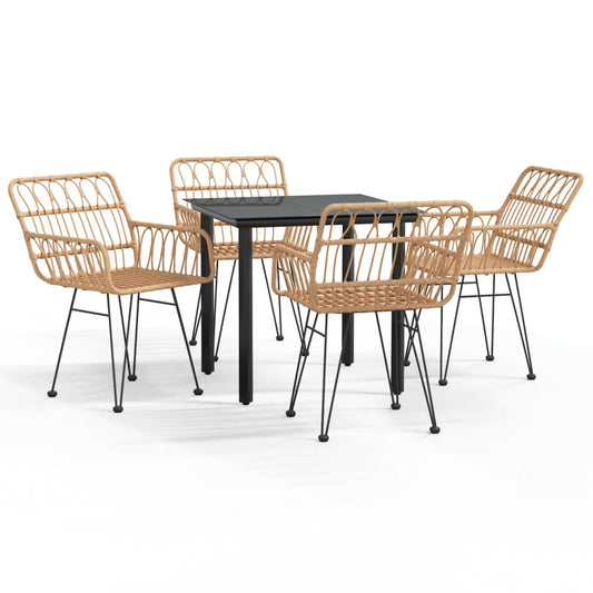 5 Piece Garden Dining Set Poly Rattan 5 Piece Garden Dining Set Poly Rattan