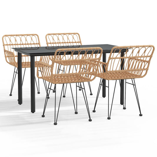 5 Piece Garden Dining Set Poly Rattan 5 Piece Garden Dining Set Poly Rattan