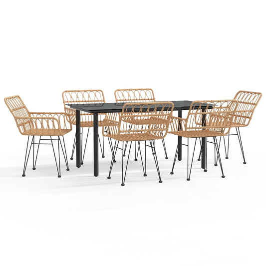7 Piece Garden Dining Set Poly Rattan 7 Piece Garden Dining Set Poly Rattan