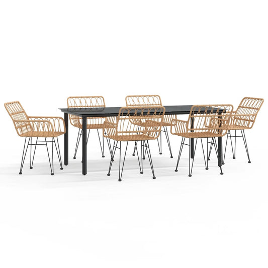 7 Piece Garden Dining Set Poly Rattan 7 Piece Garden Dining Set Poly Rattan