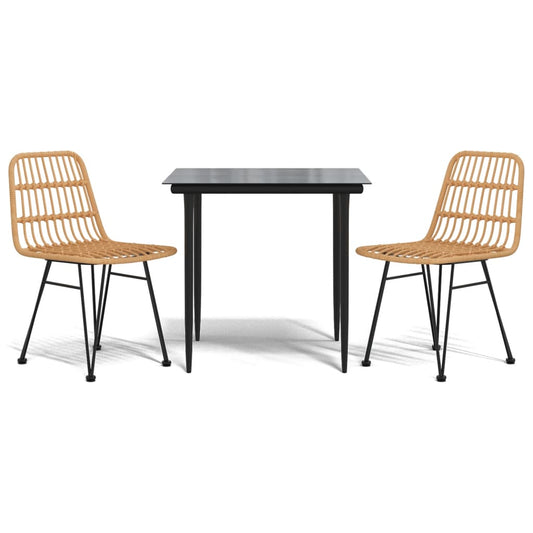 3 Piece Garden Dining Set Poly Rattan 3 Piece Garden Dining Set Poly Rattan