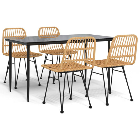 5 Piece Garden Dining Set Poly Rattan 5 Piece Garden Dining Set Poly Rattan