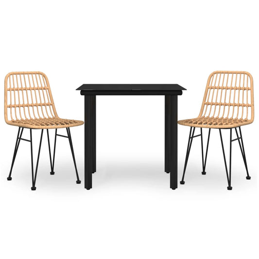 3 Piece Garden Dining Set Poly Rattan 3 Piece Garden Dining Set Poly Rattan