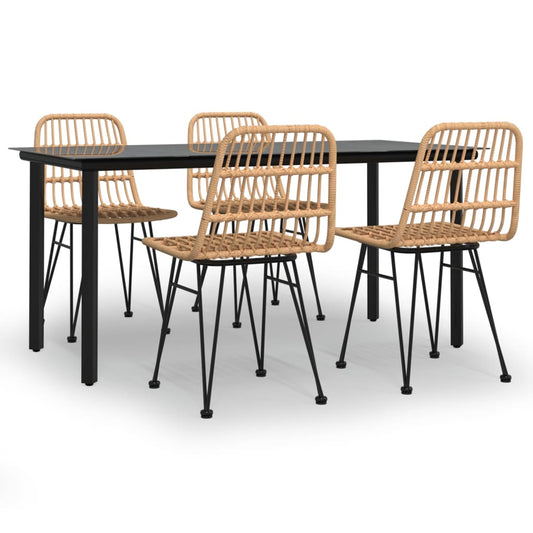 5 Piece Garden Dining Set Poly Rattan 5 Piece Garden Dining Set Poly Rattan