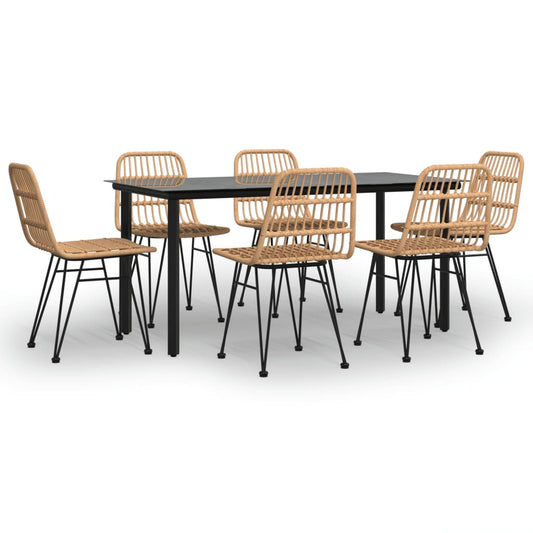 7 Piece Garden Dining Set Poly Rattan 7 Piece Garden Dining Set Poly Rattan