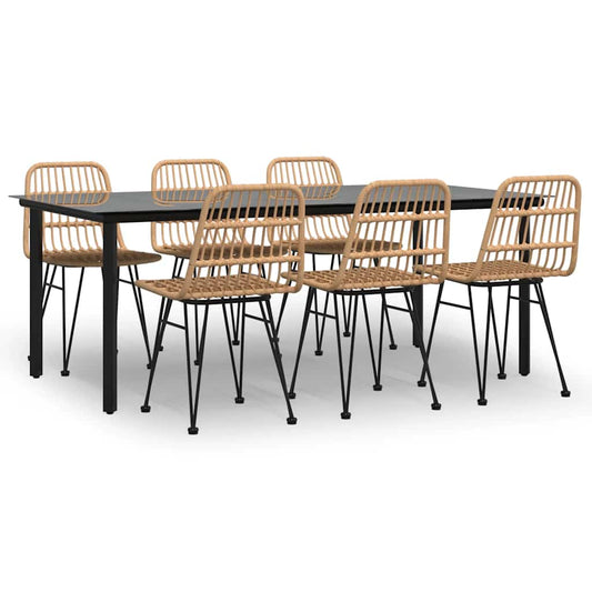 7 Piece Garden Dining Set Poly Rattan 7 Piece Garden Dining Set Poly Rattan