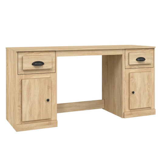 Desk with Cabinet Sonoma Oak Engineered Wood Desk with Cabinet Sonoma Oak Engineered Wood