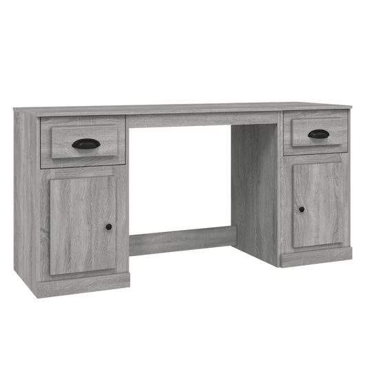 Desk with Cabinet Grey Sonoma Engineered Wood Desk with Cabinet Grey Sonoma Engineered Wood