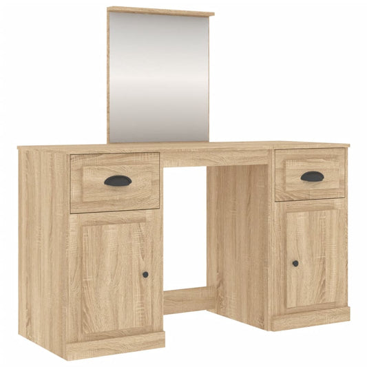 Dressing Table with Mirror Sonoma Oak 130x50x132,5 cm Dressing Table with Mirror Sonoma Oak 130x50x132,5 cm