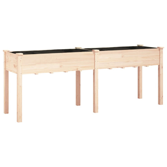 Planter with Liner 203x53x76 cm Solid Wood Fir Planter with Liner 203x53x76 cm Solid Wood Fir