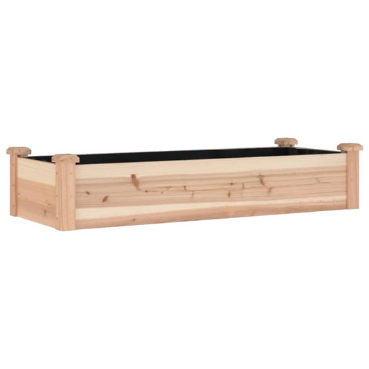 Garden Raised Bed with Liner 120x45x25 cm Solid Wood Fir Garden Raised Bed with Liner 120x45x25 cm Solid Wood Fir