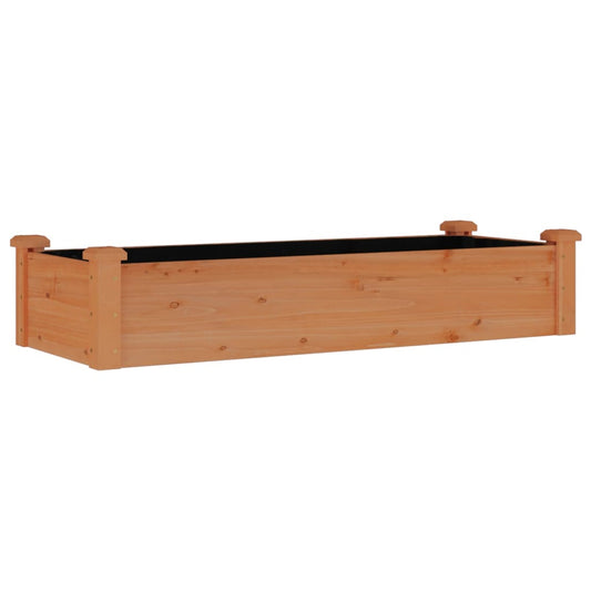 Garden Raised Bed with Liner Brown 120x45x25 cm Solid Wood Fir Garden Raised Bed with Liner Brown 120x45x25 cm Solid Wood Fir