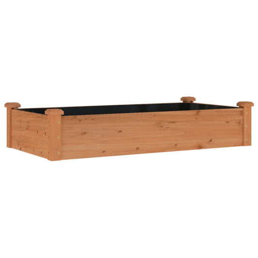 Garden Raised Bed with Liner Brown 120x60x25 cm Solid Wood Fir Garden Raised Bed with Liner Brown 120x60x25 cm Solid Wood Fir