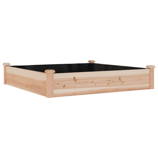 Garden Raised Bed with Liner 120x120x25 cm Solid Wood Fir Garden Raised Bed with Liner 120x120x25 cm Solid Wood Fir