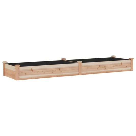 Garden Raised Bed with Liner 240x60x25 cm Solid Wood Fir Garden Raised Bed with Liner 240x60x25 cm Solid Wood Fir