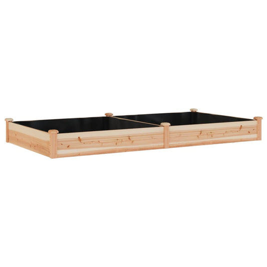 Garden Raised Bed with Liner 240x120x25 cm Solid Wood Fir Garden Raised Bed with Liner 240x120x25 cm Solid Wood Fir