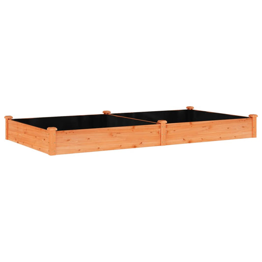 Garden Raised Bed with Liner Brown 240x120x25 cm Solid Wood Fir Garden Raised Bed with Liner Brown 240x120x25 cm Solid Wood Fir