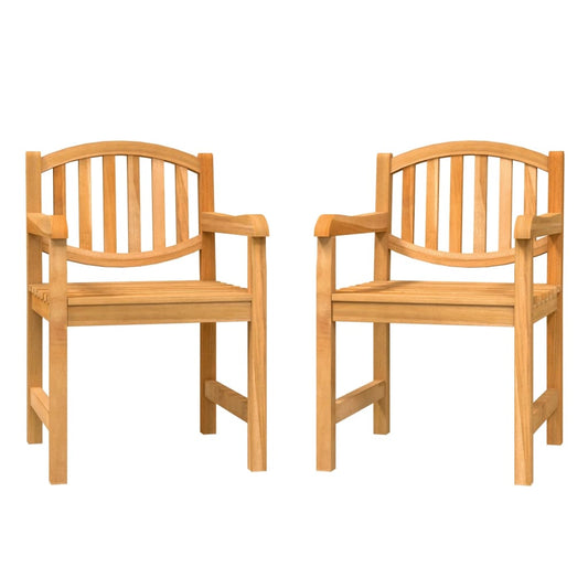 Garden Chair | Set of 2 | Natural Teak | Solid Teak Wood | Standard Garden Chair | Set of 2 | Natural Teak | Solid Teak Wood | Standard