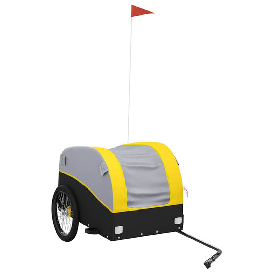 Bike Trailer Black and Yellow 45 kg Iron Bike Trailer Black and Yellow 45 kg Iron