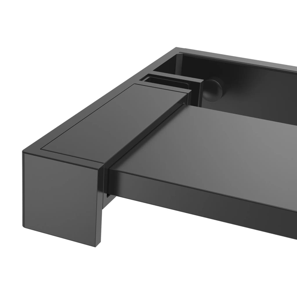 Walk-in Shower Wall with Shelf Black 80x195 cm