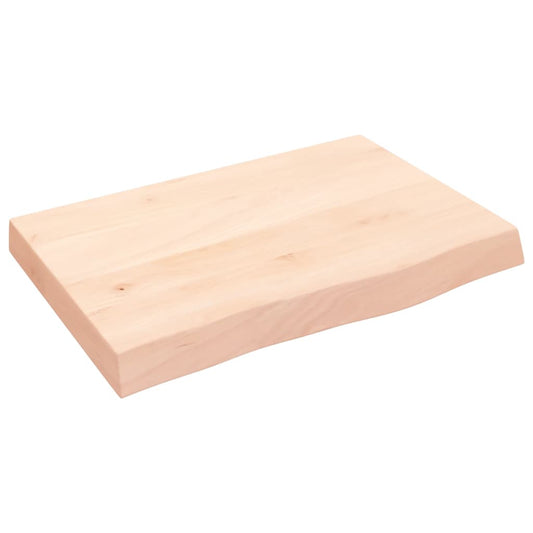 Bathroom Countertop 60x40x(2-6) cm Untreated Solid Wood Bathroom Countertop 60x40x(2-6) cm Untreated Solid Wood