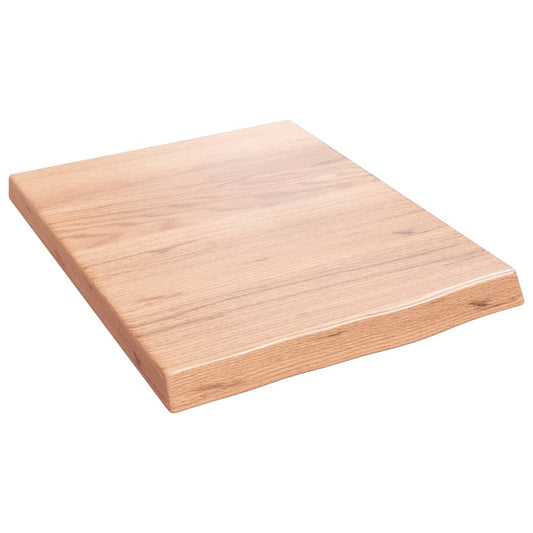 Bathroom Countertop Light Brown 40x50x(2-4) cm Treated Solid Wood Bathroom Countertop Light Brown 40x50x(2-4) cm Treated Solid Wood