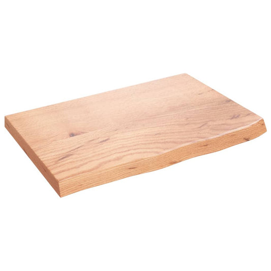 Bathroom Countertop Light Brown 60x40x(2-4) cm Treated Solid Wood Bathroom Countertop Light Brown 60x40x(2-4) cm Treated Solid Wood
