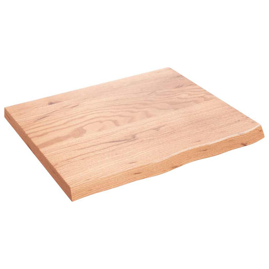 Bathroom Countertop Light Brown 60x50x(2-4) cm Treated Solid Wood Bathroom Countertop Light Brown 60x50x(2-4) cm Treated Solid Wood