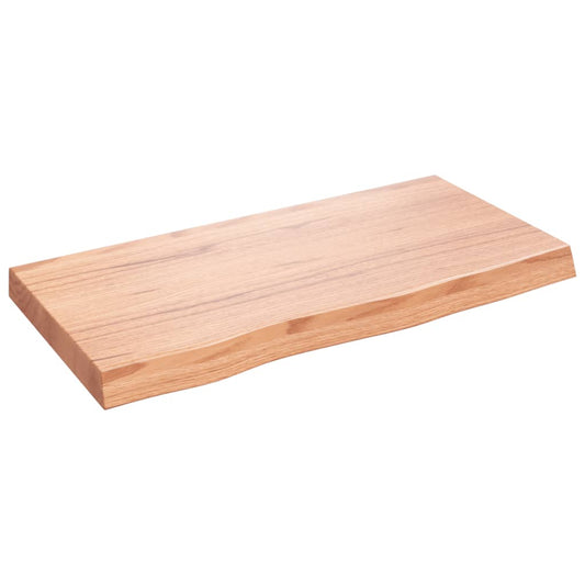 Bathroom Countertop Light Brown 80x40x(2-6) cm Treated Solid Wood Bathroom Countertop Light Brown 80x40x(2-6) cm Treated Solid Wood