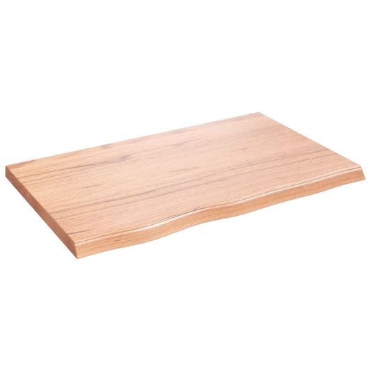 Bathroom Countertop Light Brown 80x50x(2-4) cm Treated Solid Wood Bathroom Countertop Light Brown 80x50x(2-4) cm Treated Solid Wood