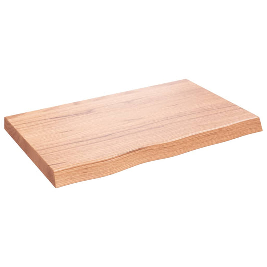 Bathroom Countertop Light Brown 80x50x(2-6) cm Treated Solid Wood Bathroom Countertop Light Brown 80x50x(2-6) cm Treated Solid Wood
